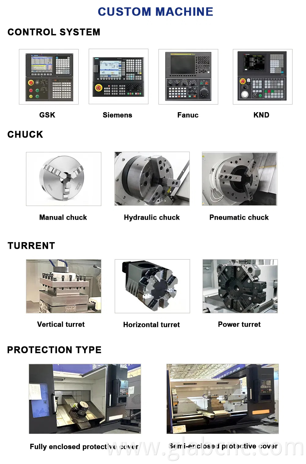 Customized High Precision CE Approved Horizontal Turning Turret Machining for Metal CNC Lathe Machine